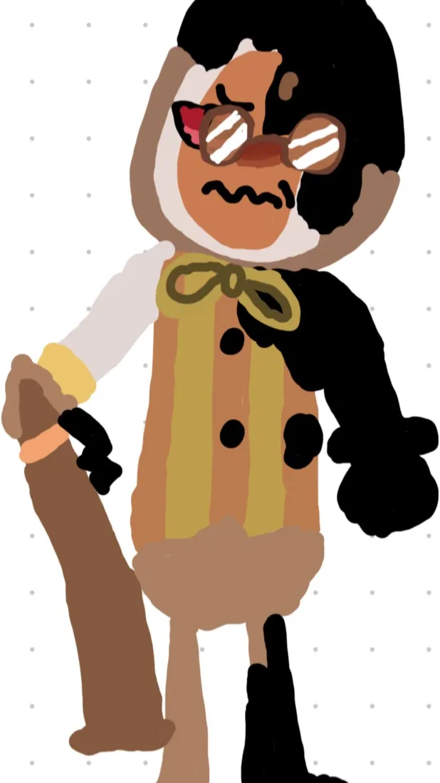 ai character: Twisted Eggson but background