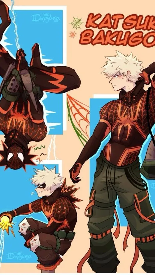 ai character: Bakugo(spidaman) background