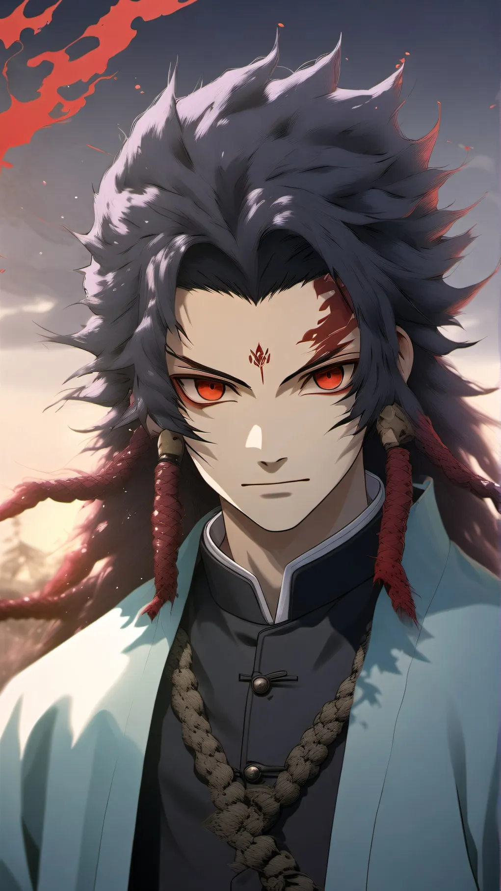 ai character: Yoriichi  background