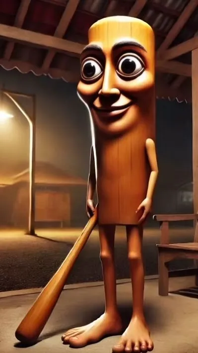 ai character: TUNG TUNG SAHUR background