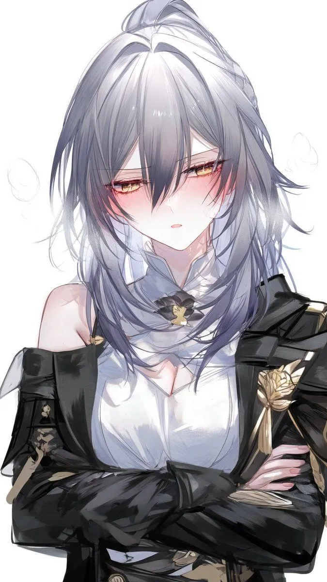 ai character: Violet background