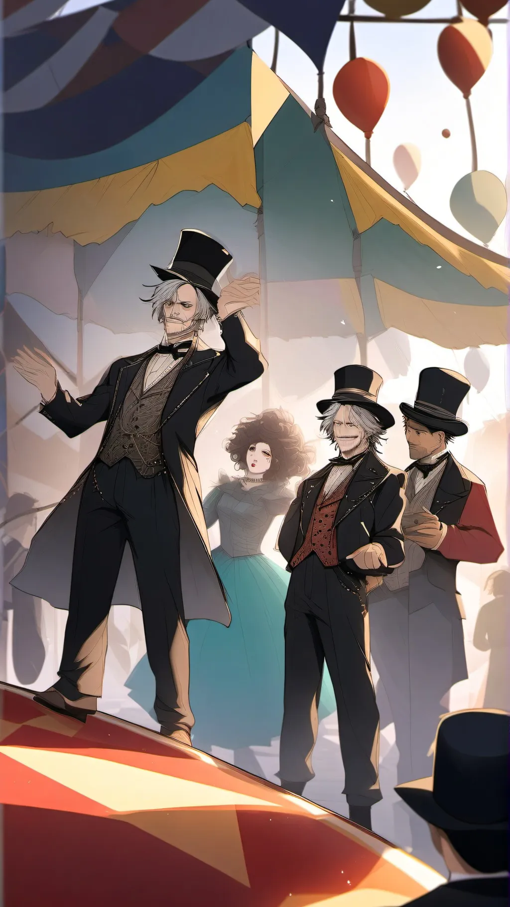ai character: DND  circus ver background