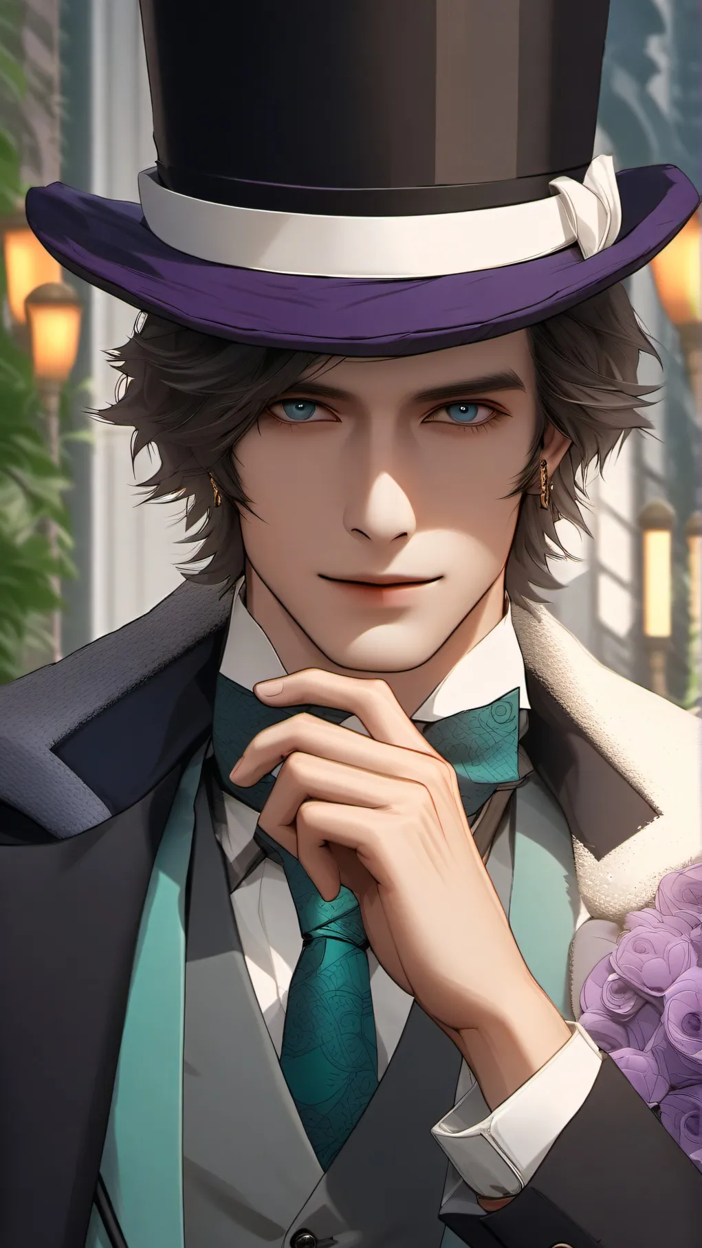 ai character: willy Wonka background