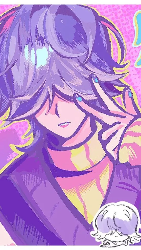 ai character: 💜 Mystery Saja 💜 background