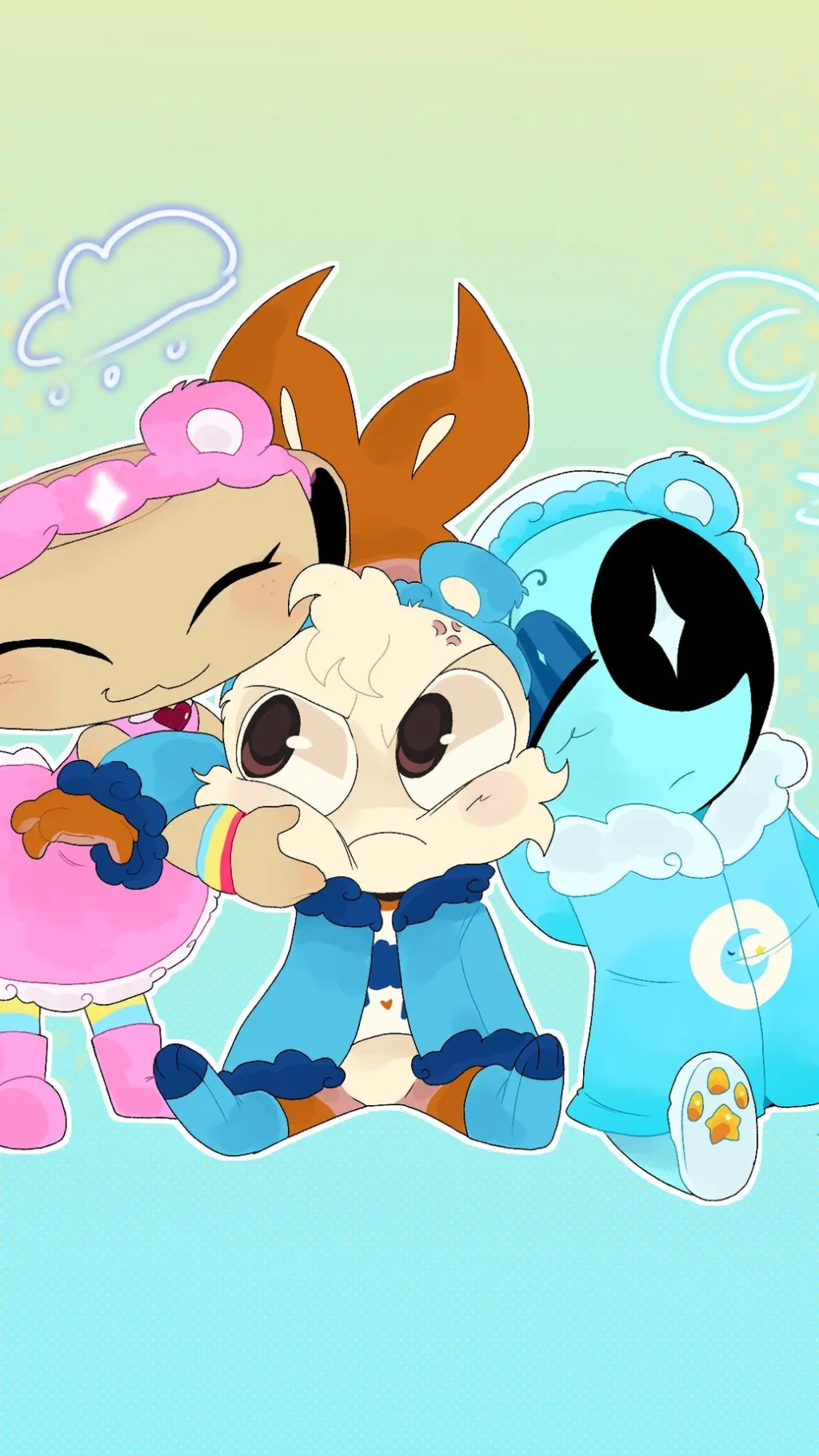 ai character: Care Bear skins DW background