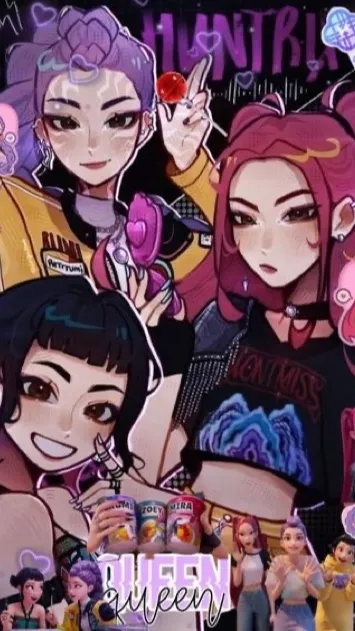 ai character: HUNTR/X girlies 💅 background