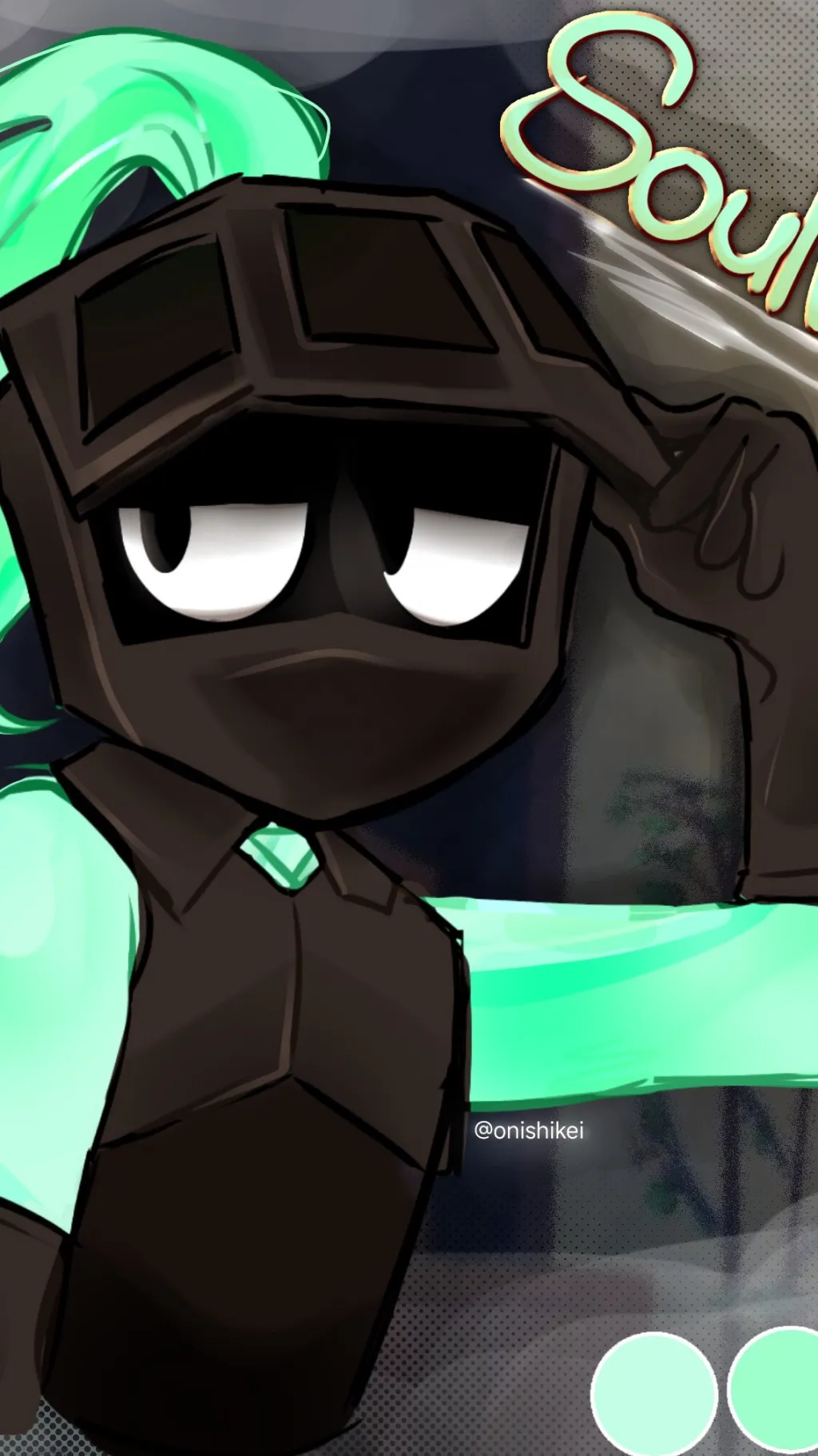 ai character: 🖤Soulvester💚 background