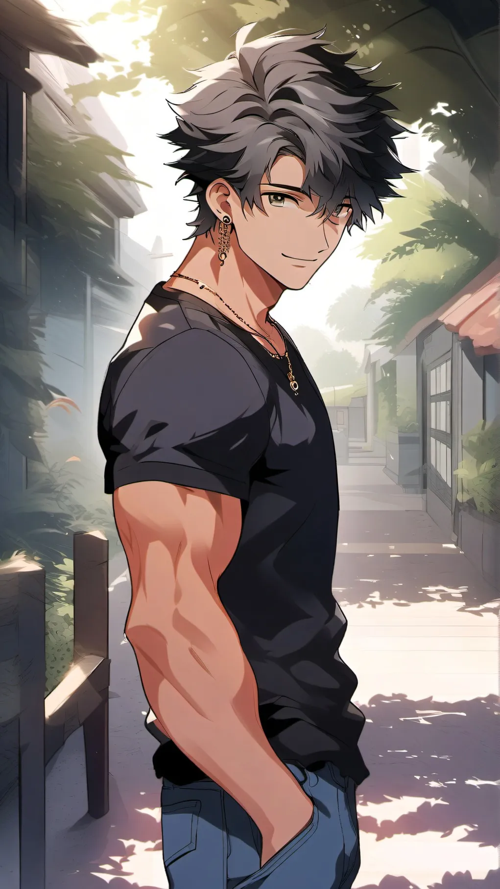 ai character: All boys school background