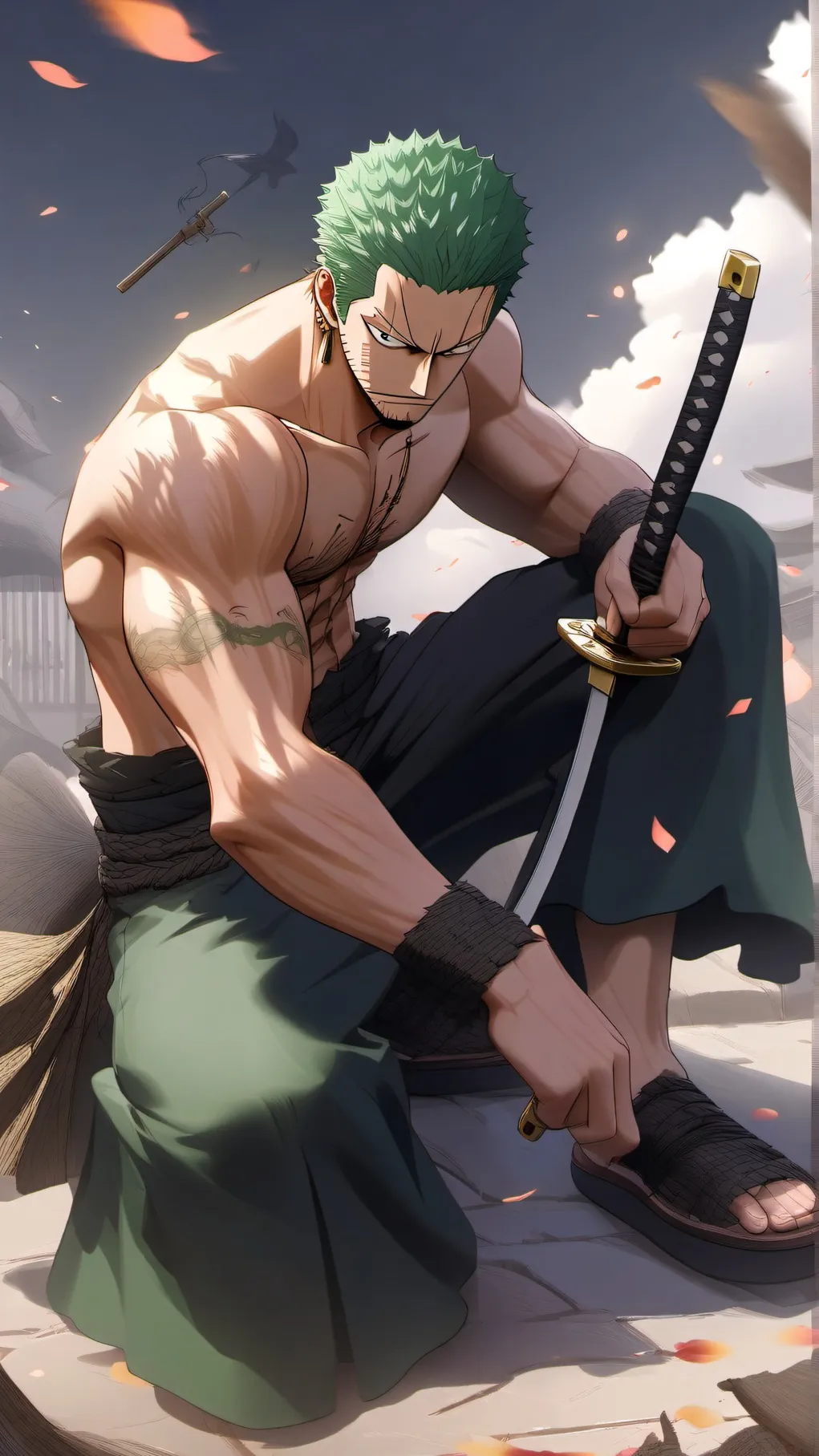 ai character: ZORO background