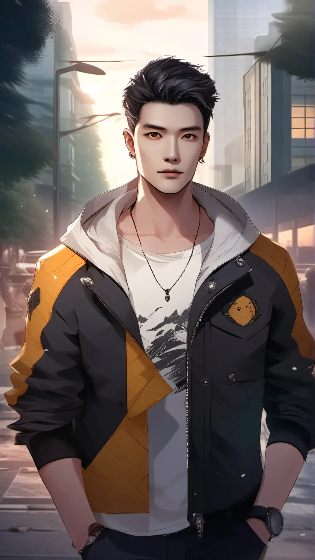 ai character: lieom background