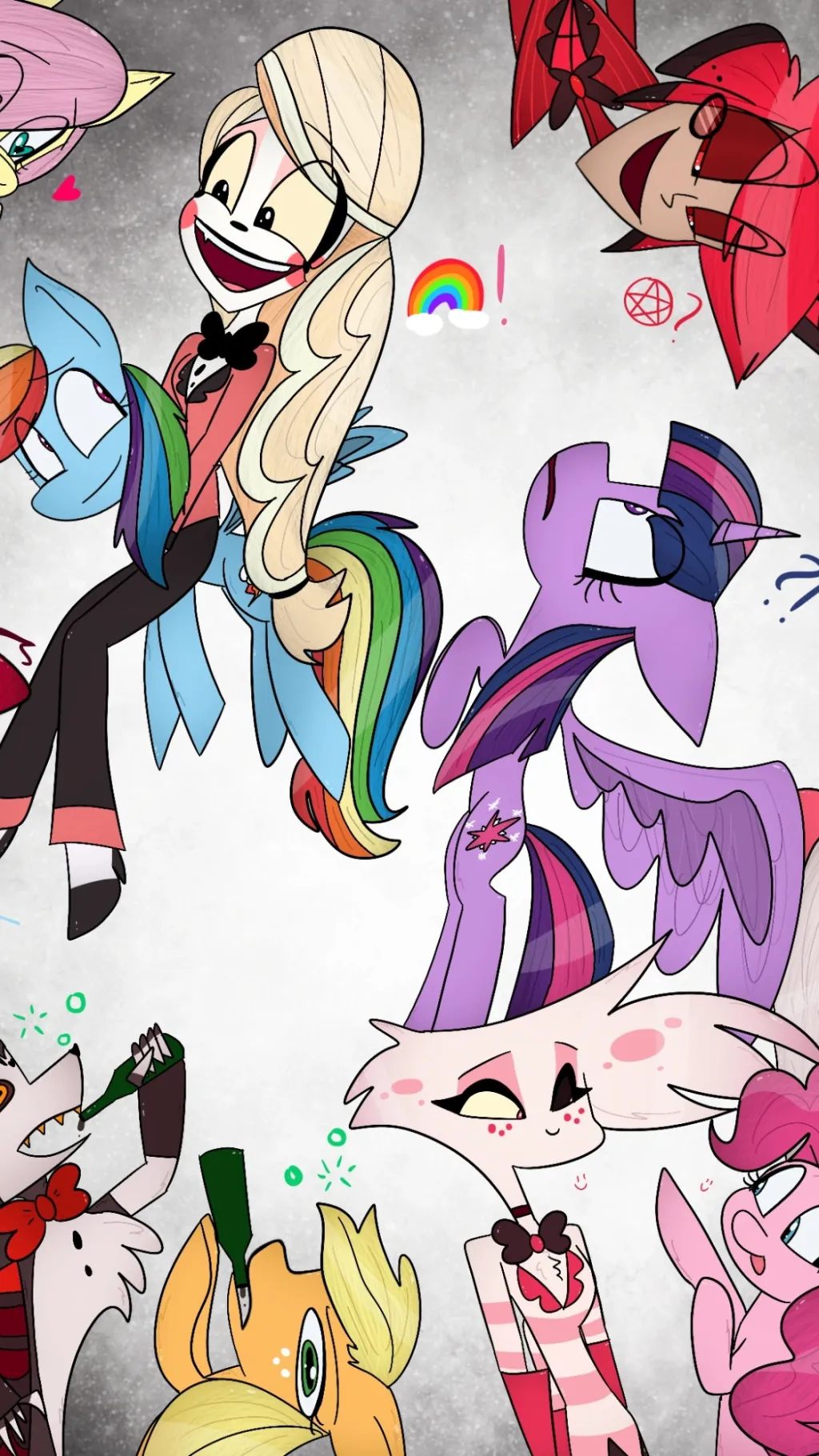 ai character: Hazbin hotel M MLP background