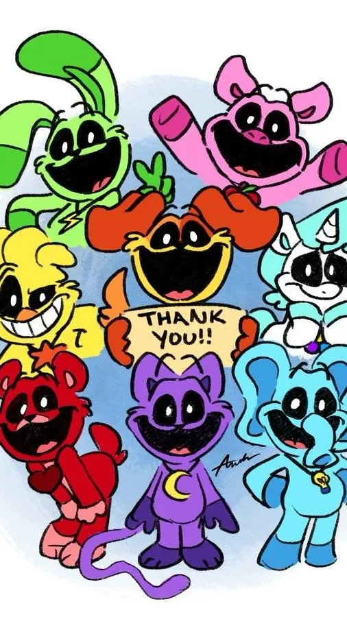 ai character: Smiling Critters background