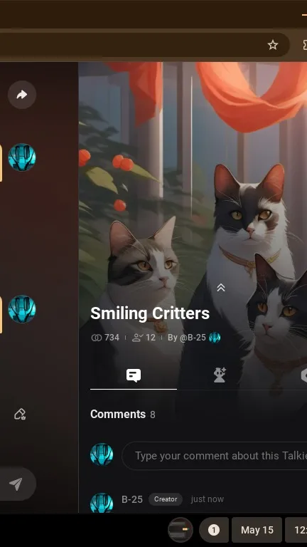 ai character: Smiling critters background