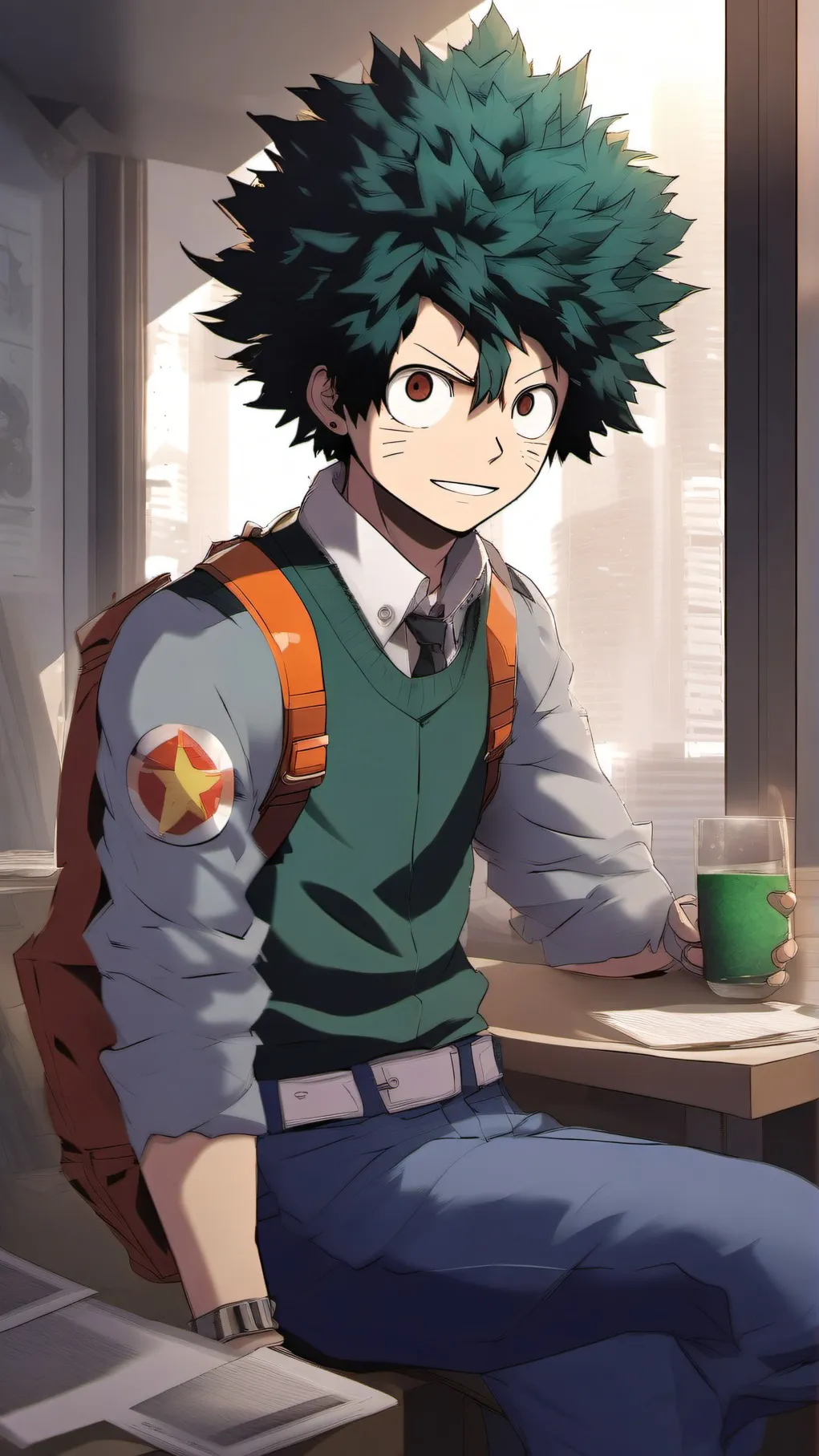 ai character: Deku snaps?? background