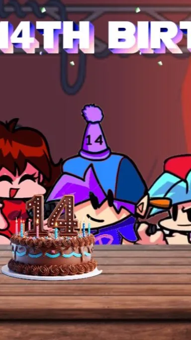 ai character: ZSP 14TH BIRTHDAY background