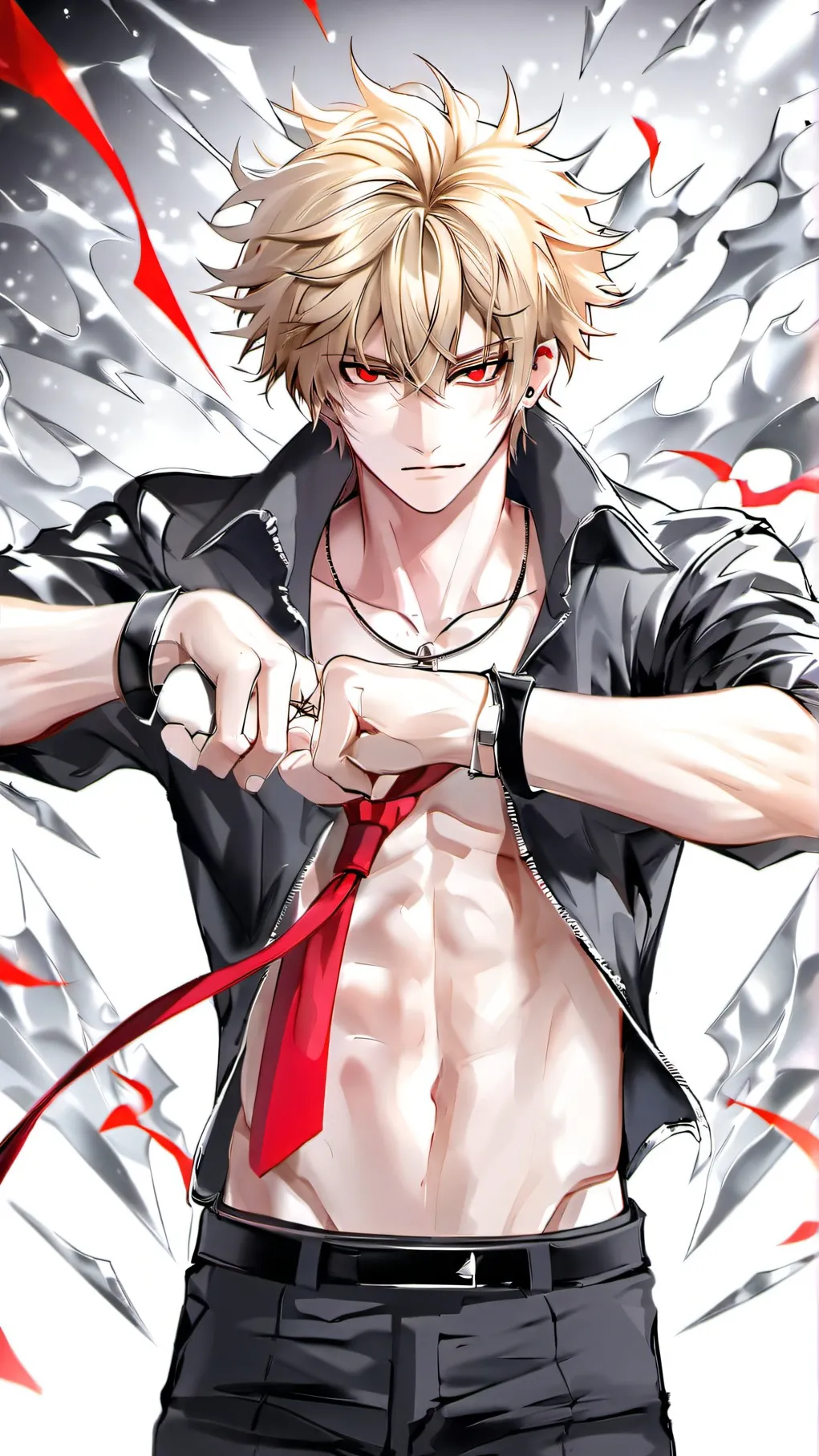 ai character: Bakugo :D background