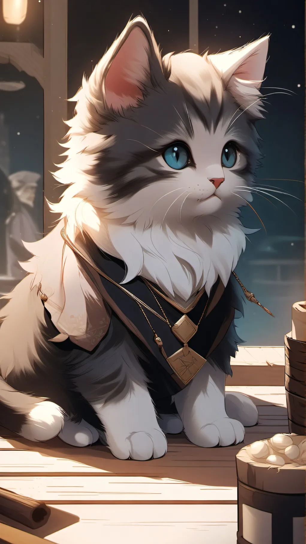 ai character: Ugly Brat Kitten background