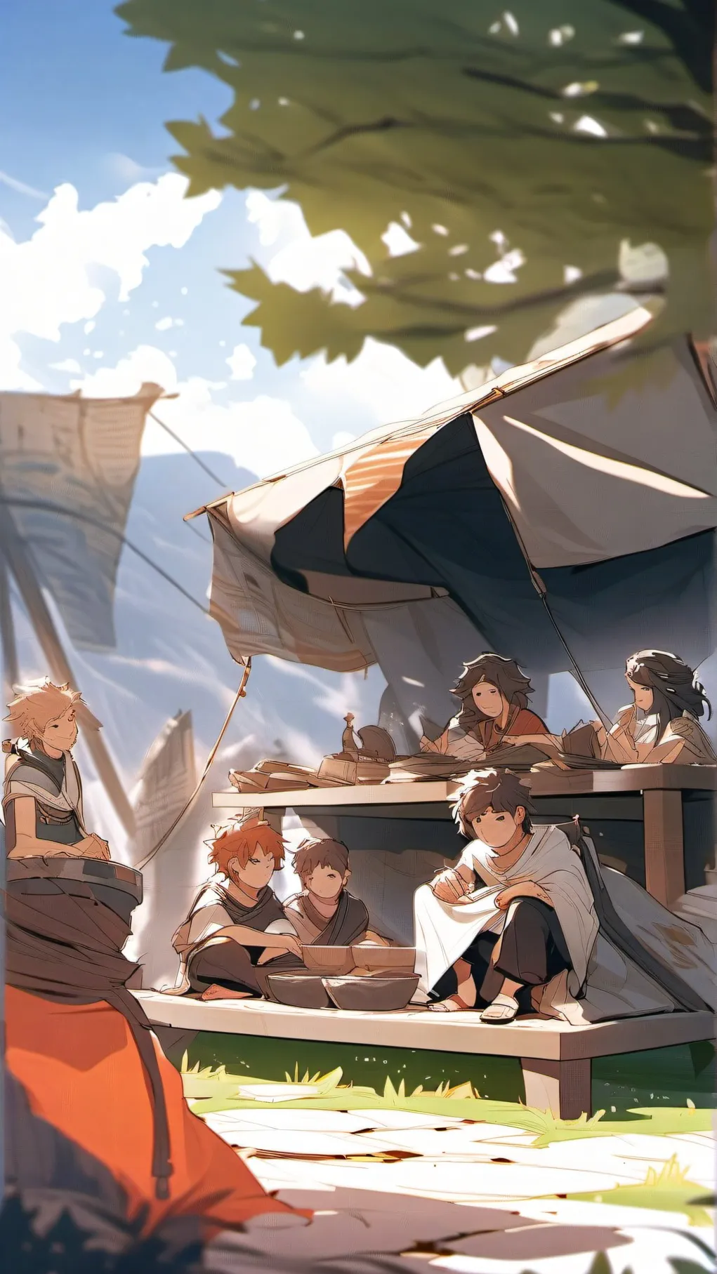 ai character: Camp Half blood background