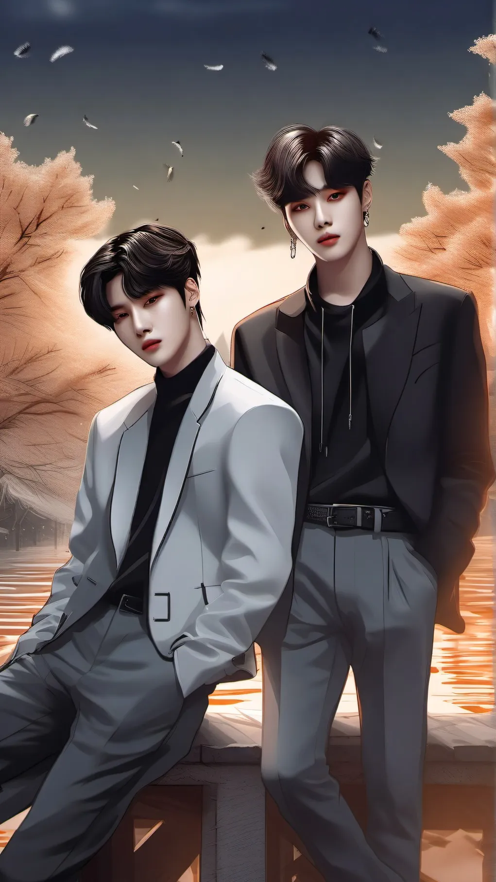 ai character: Yeonjun et sunghoo background