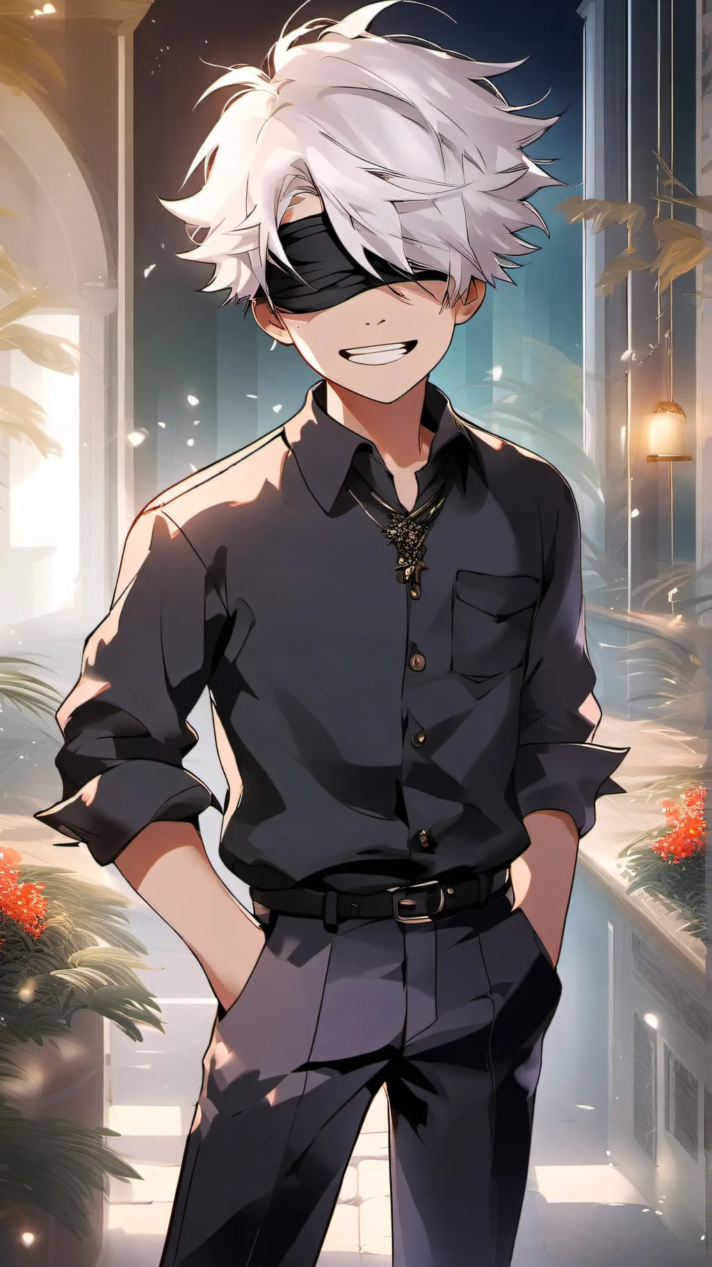 ai character: Gojo Saturo <3 background