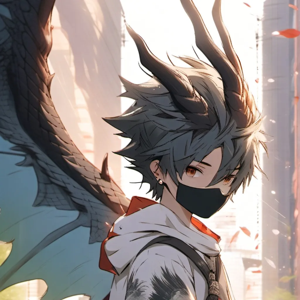 chat with ai character: Masked dragon boy