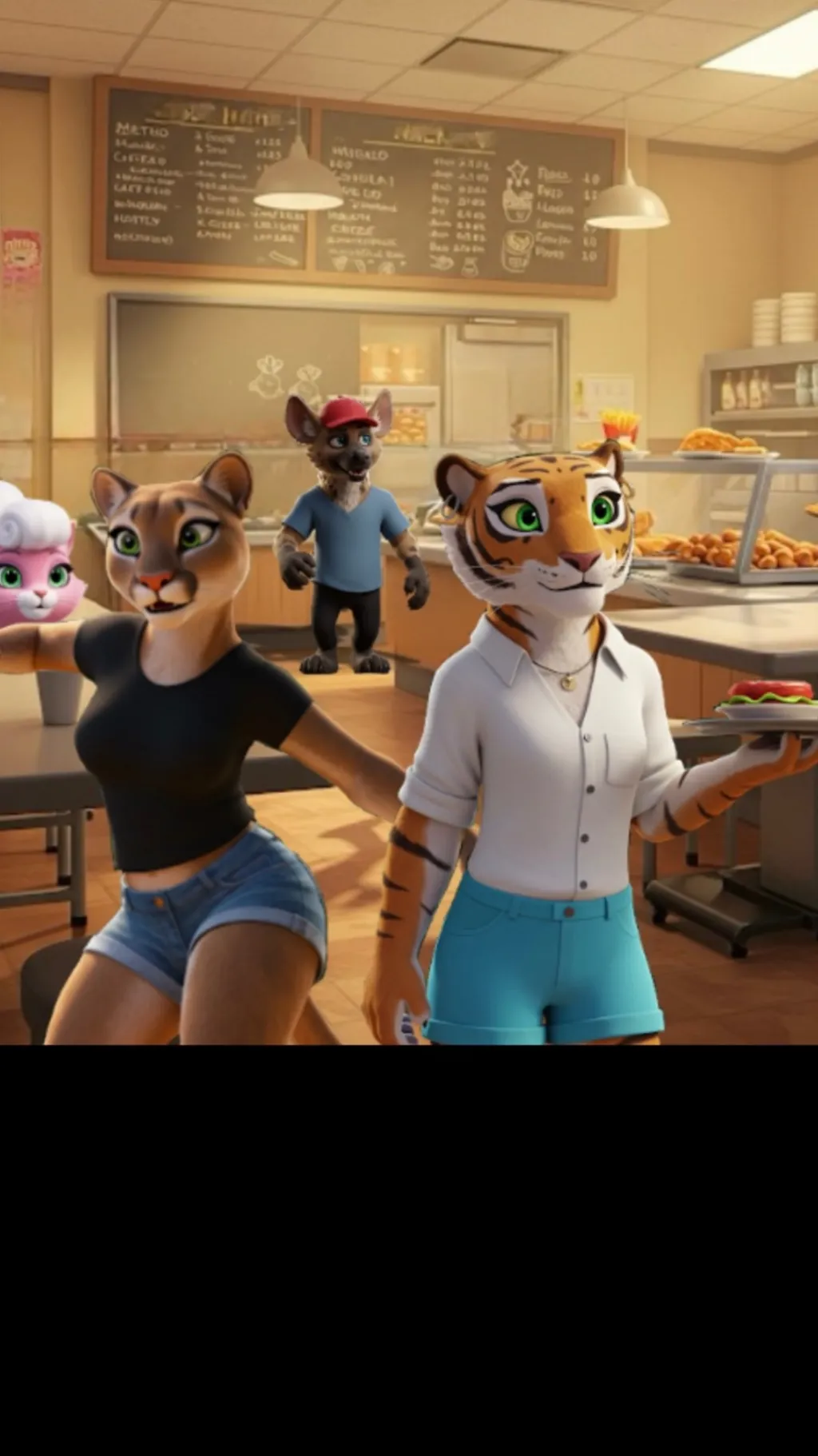 ai character: Furry Lunch Drama! background