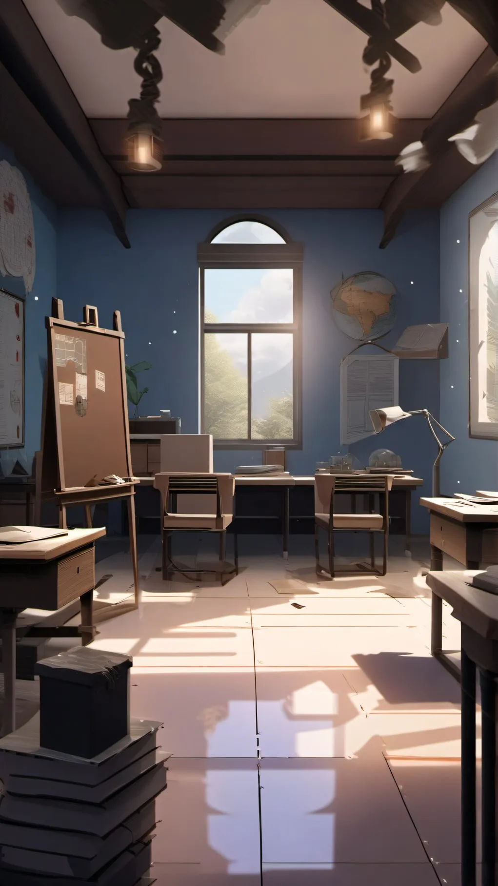 ai character: Classroom  background