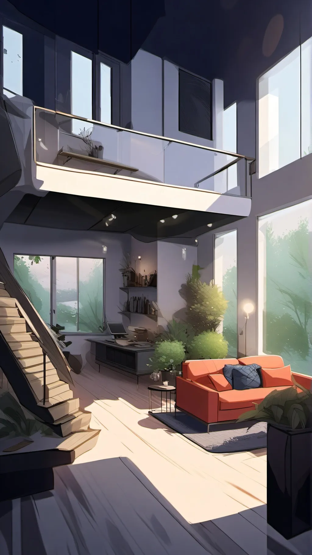 ai character: Lov sleepover background