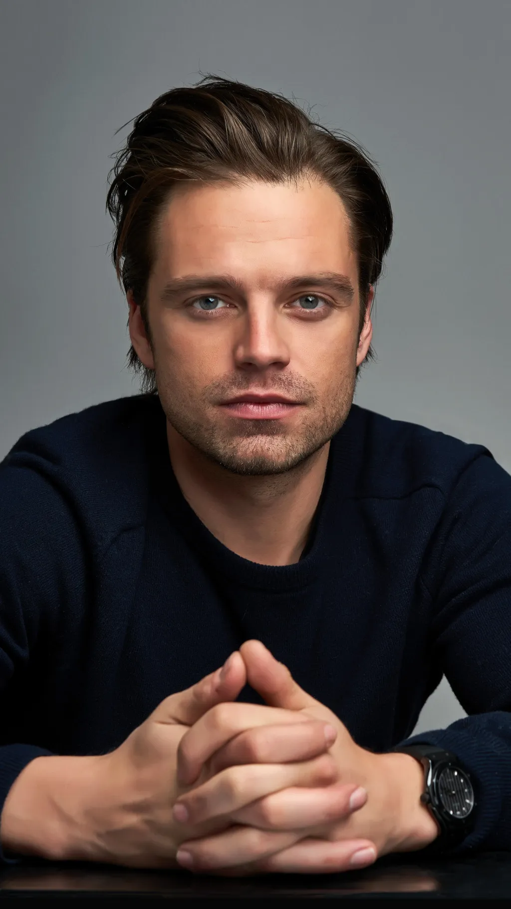 ai character: Sebastian Stan background
