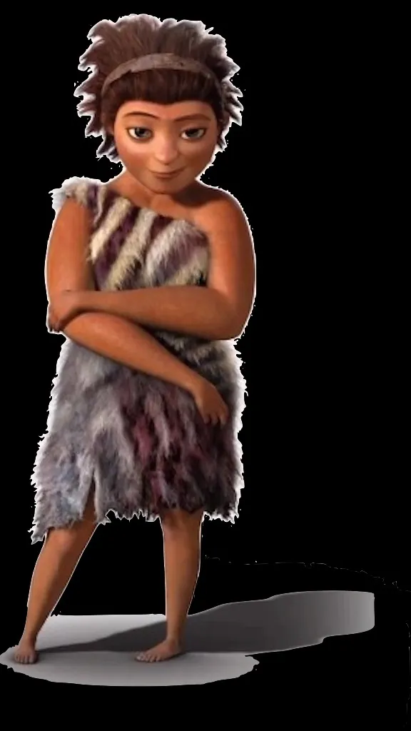 ai character: Ugga from croods background