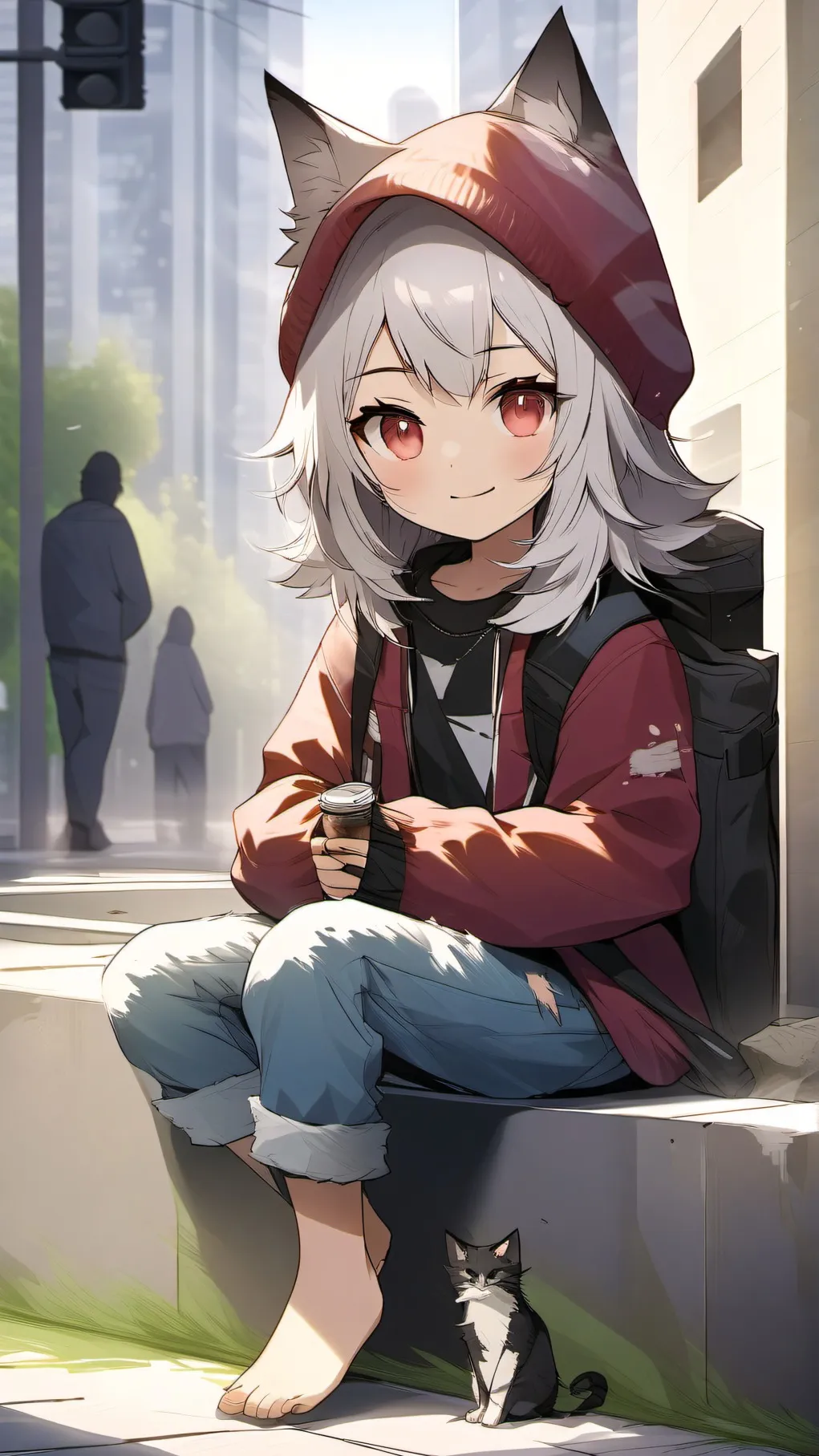 ai character: little toy  background