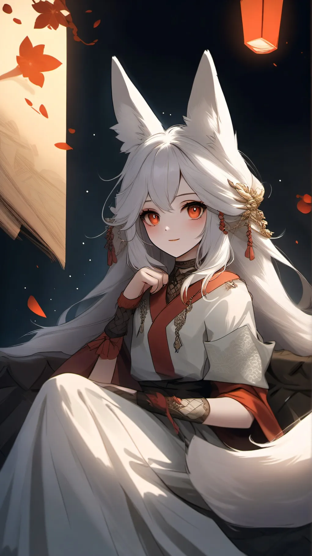 ai character: fox girl background