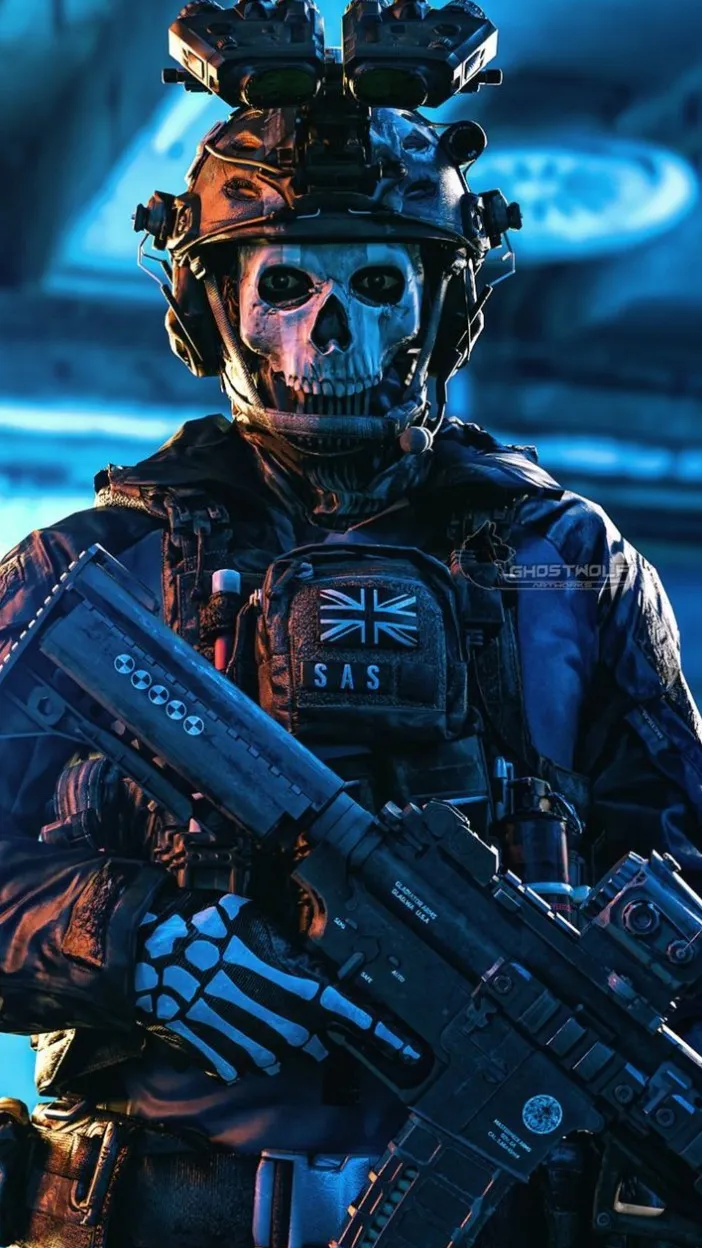 ai character: Ghost COD background