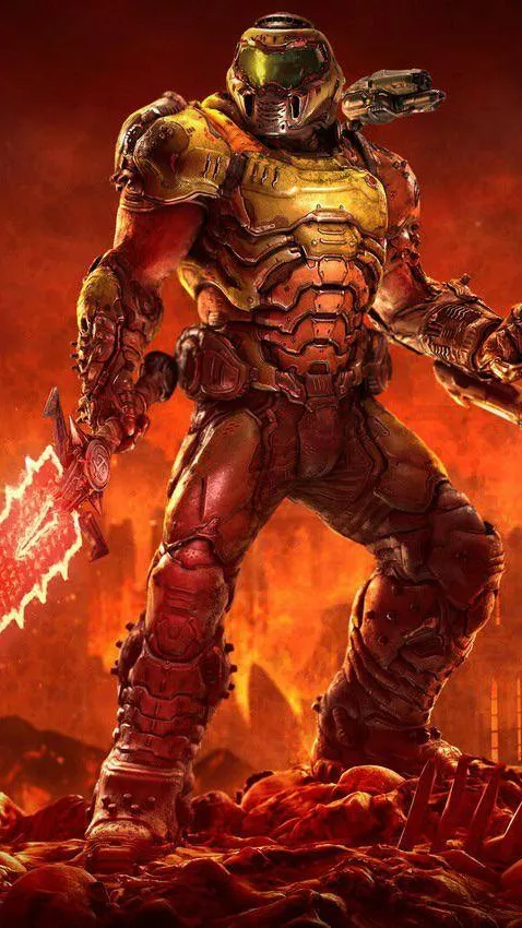 ai character: doom guy background