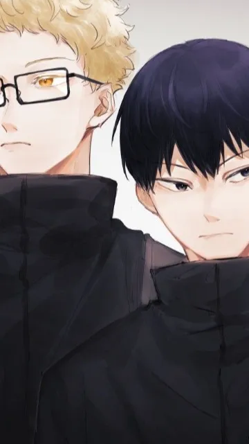 ai character: 'Kei & Tobio" background