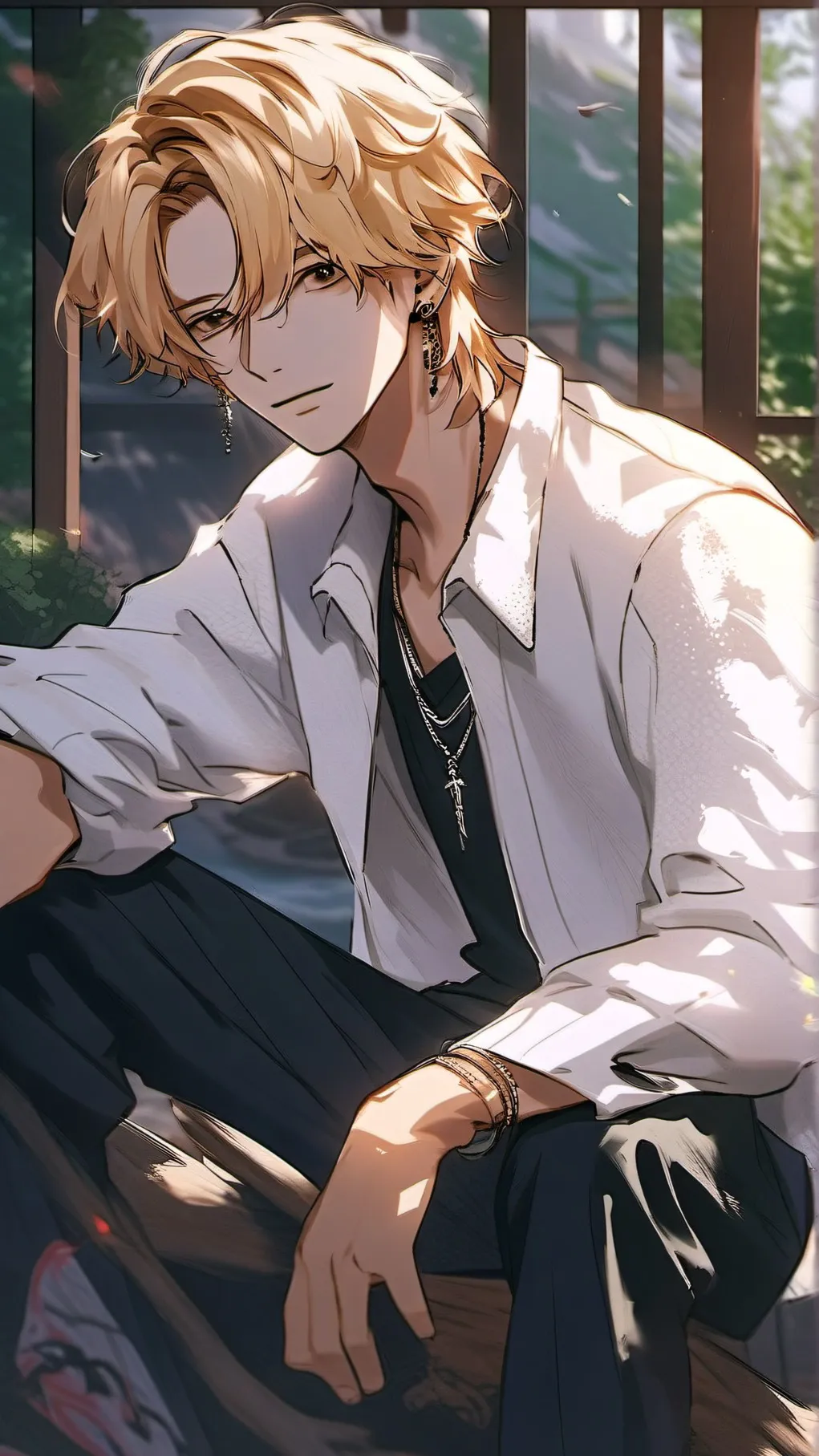 ai character: stray kids Felix  background