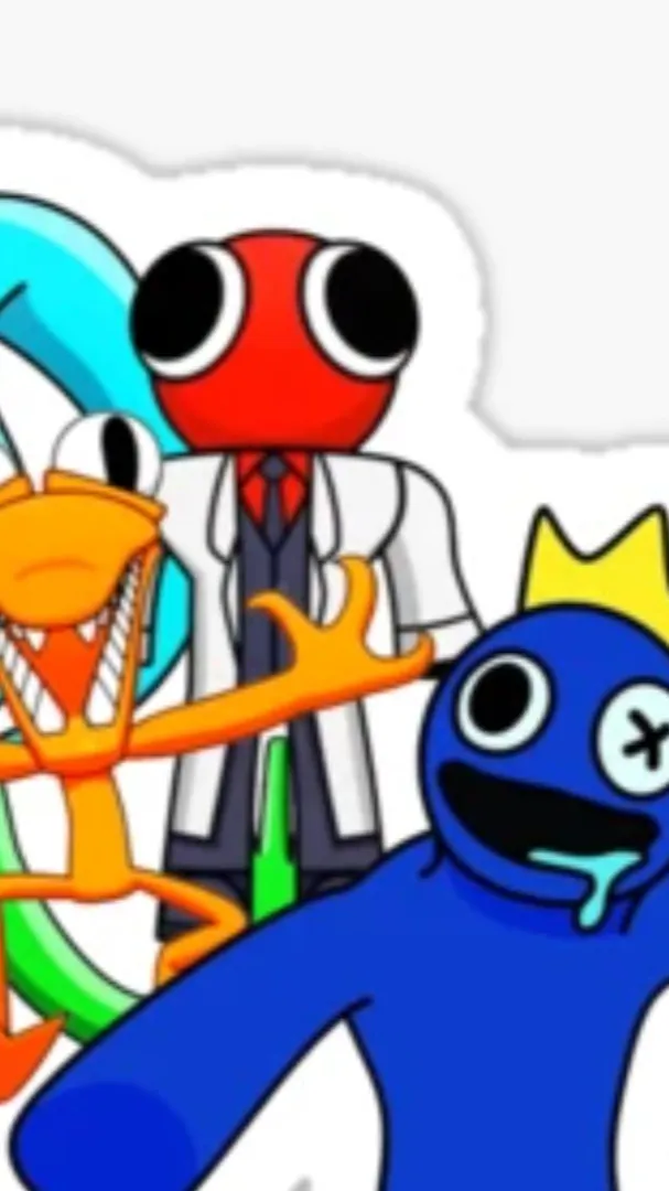 ai character: rainbow friends  background