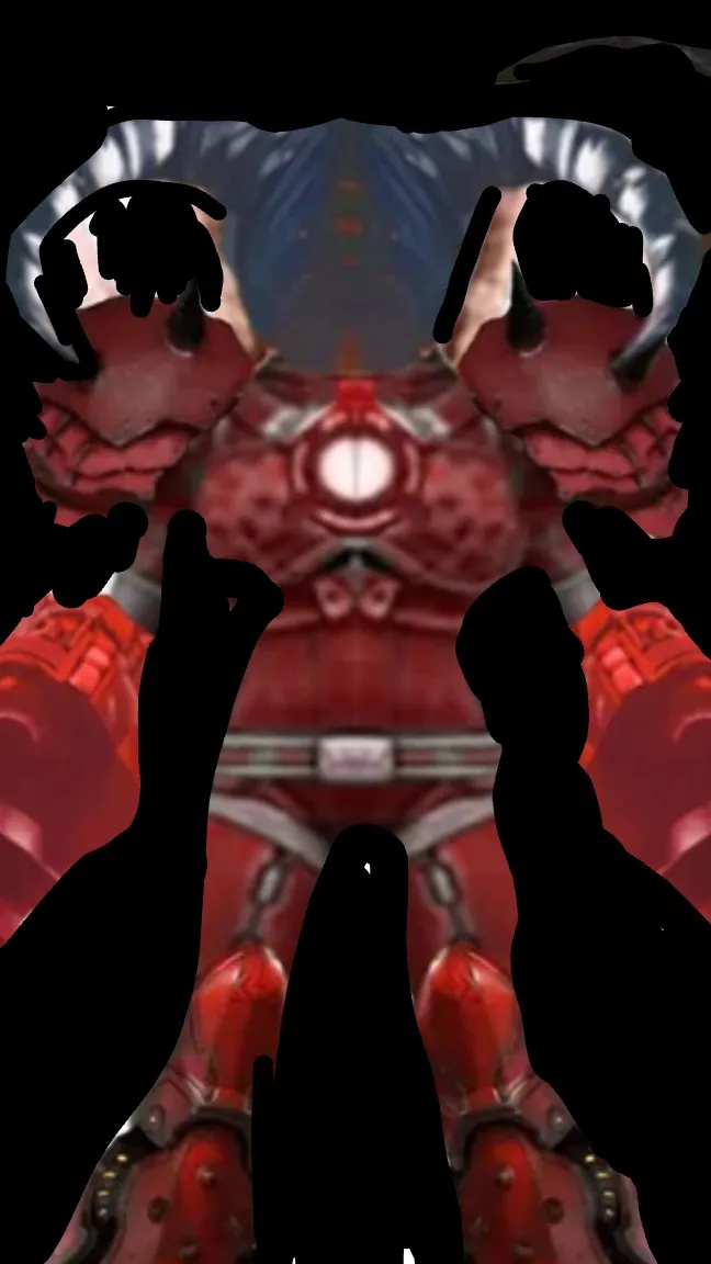 ai character: titan drill woman background