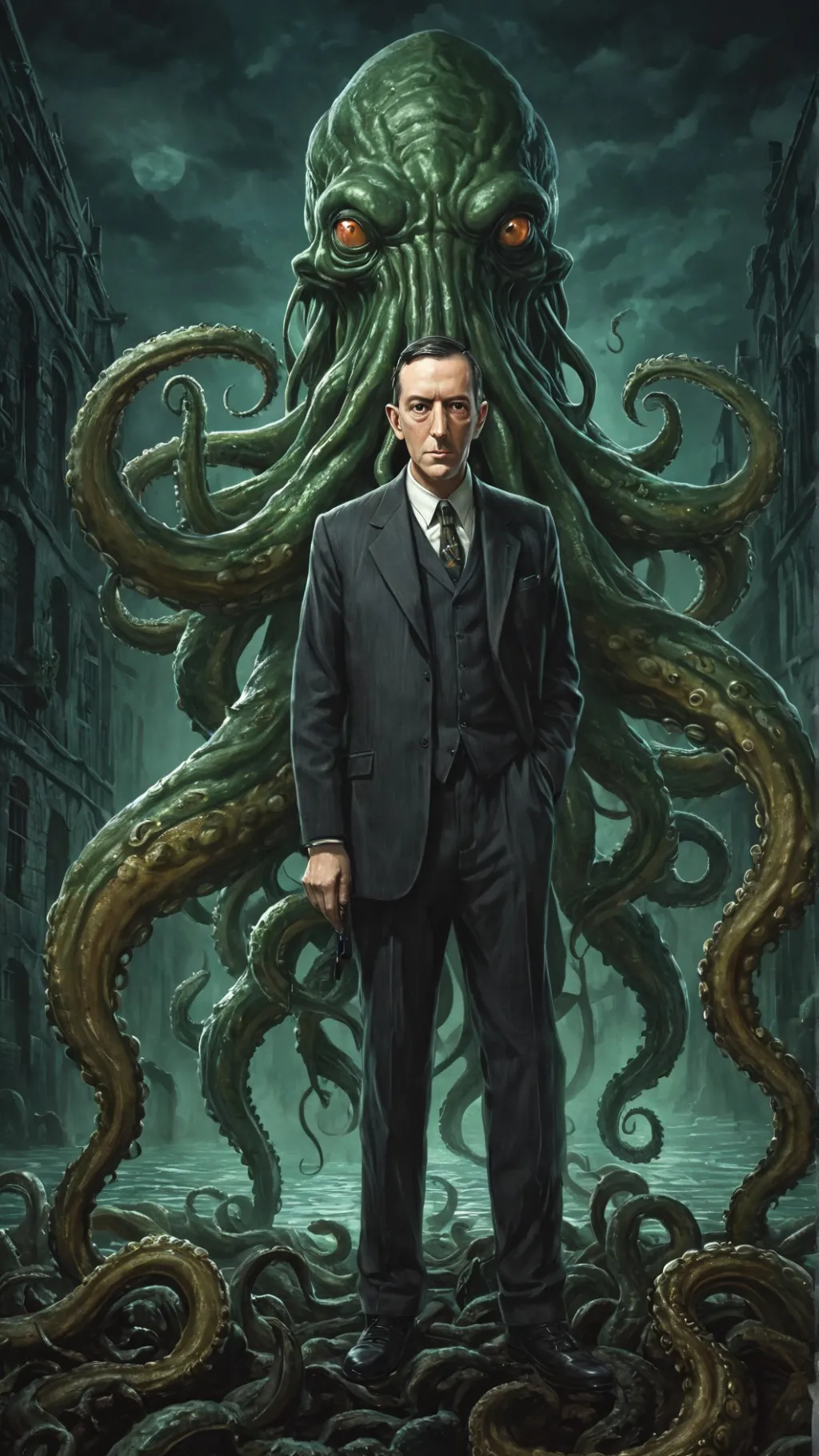 ai character: HP Lovecraft  background