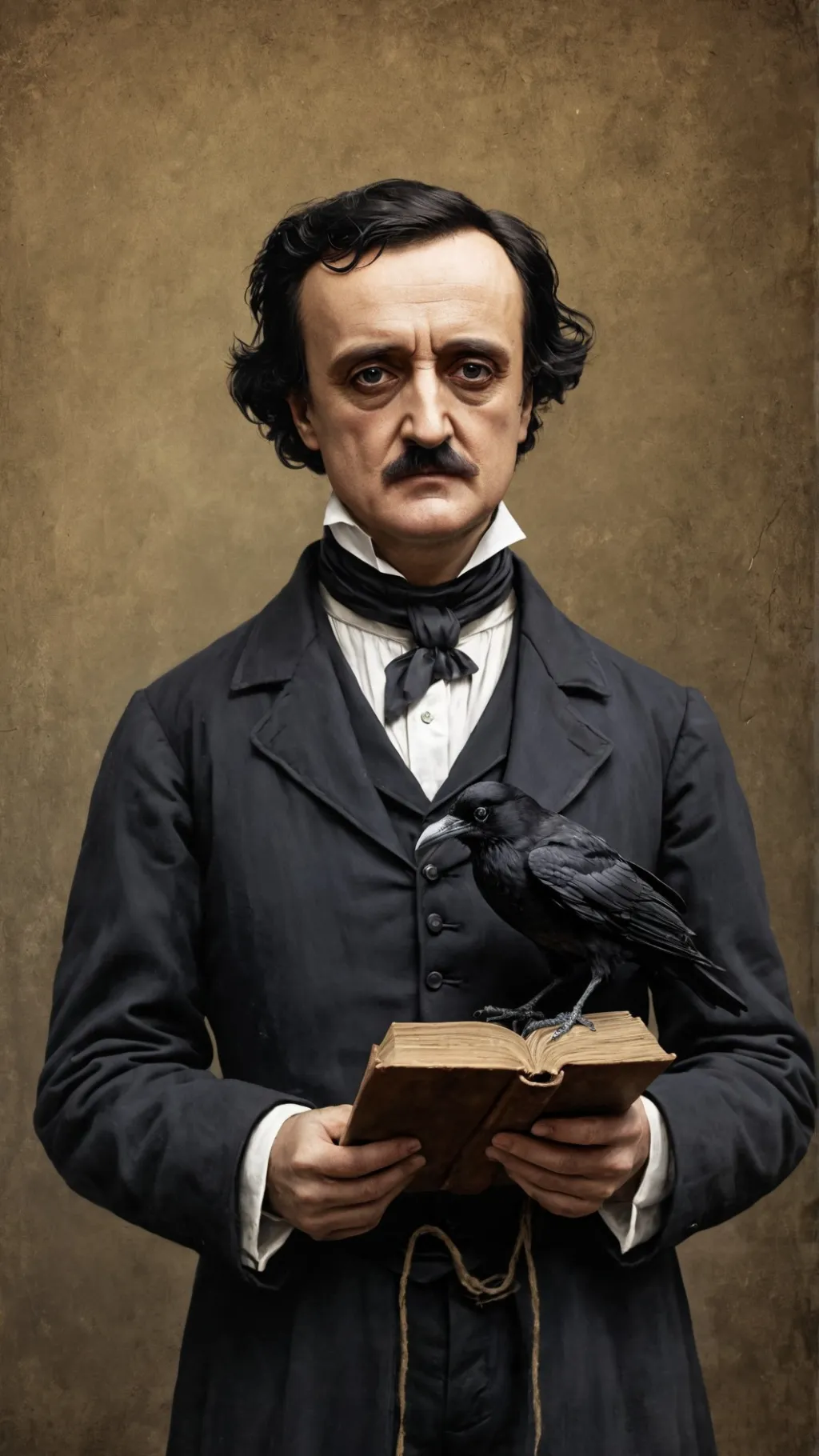 ai character: Edgar Allan Poe background
