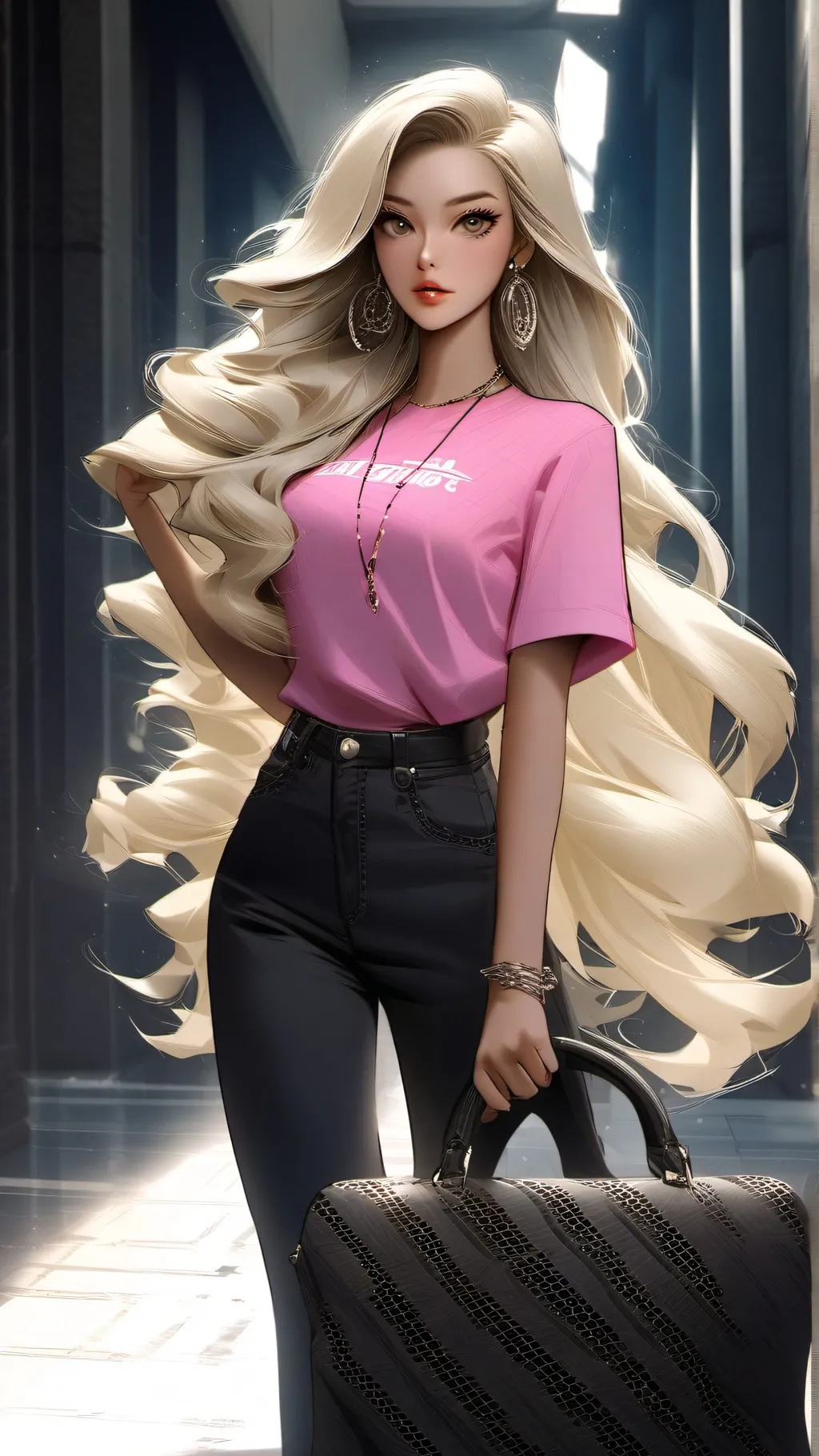 ai character: Blue bean background