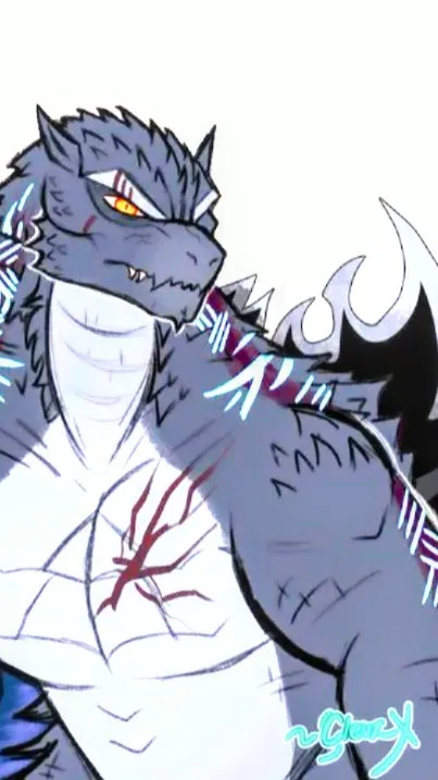 ai character: dagon/godzilla dad background