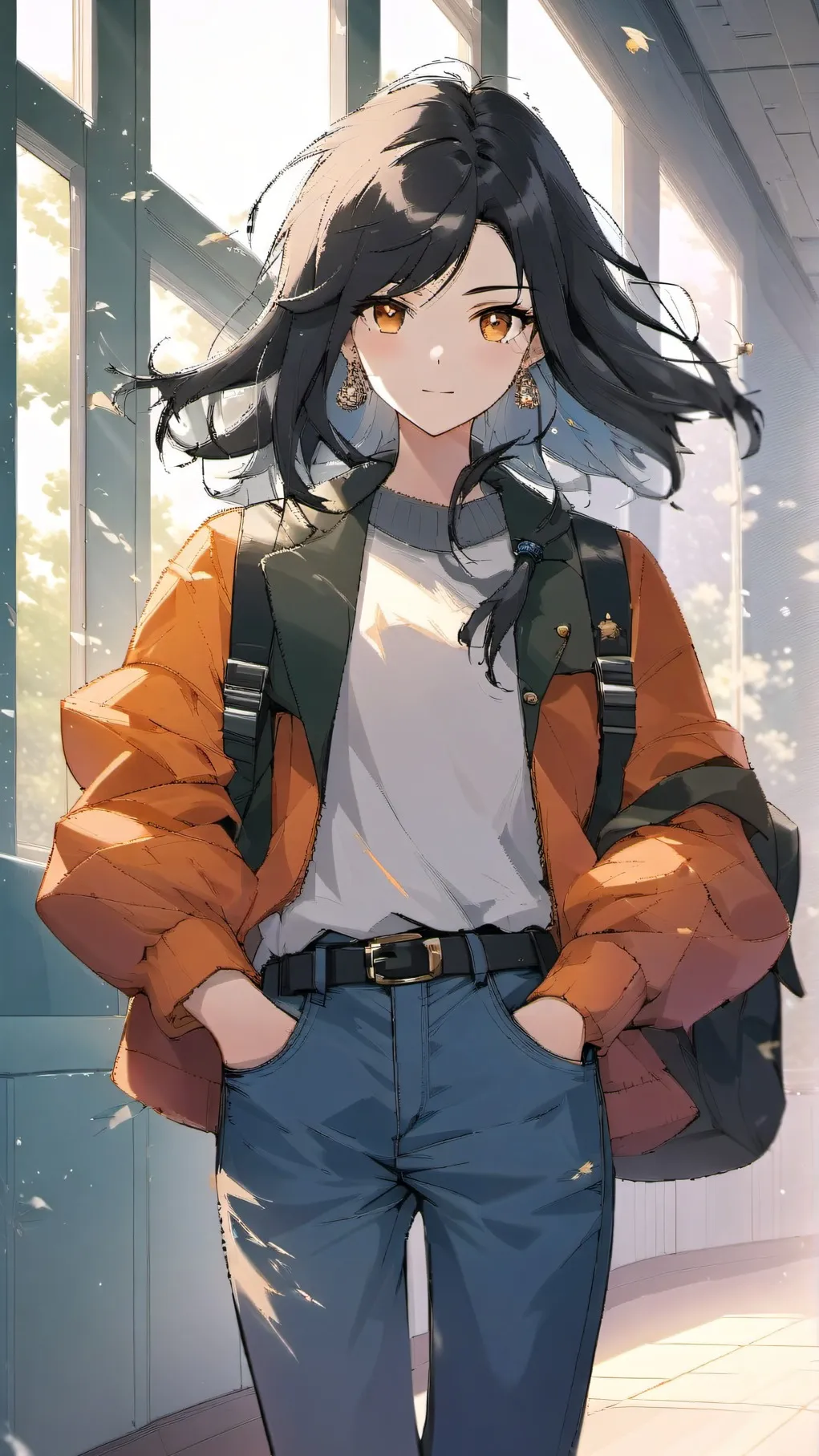 ai character: Autumn background