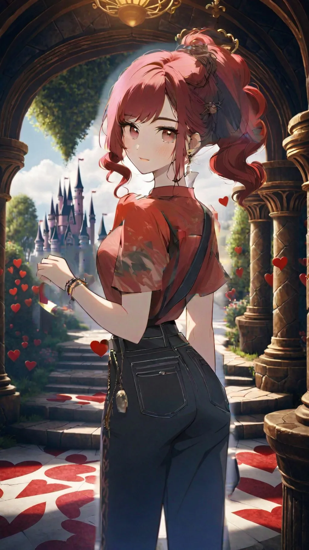 ai character: Red background