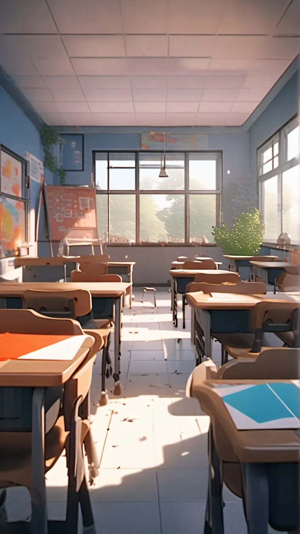 ai character: Elementary school! background