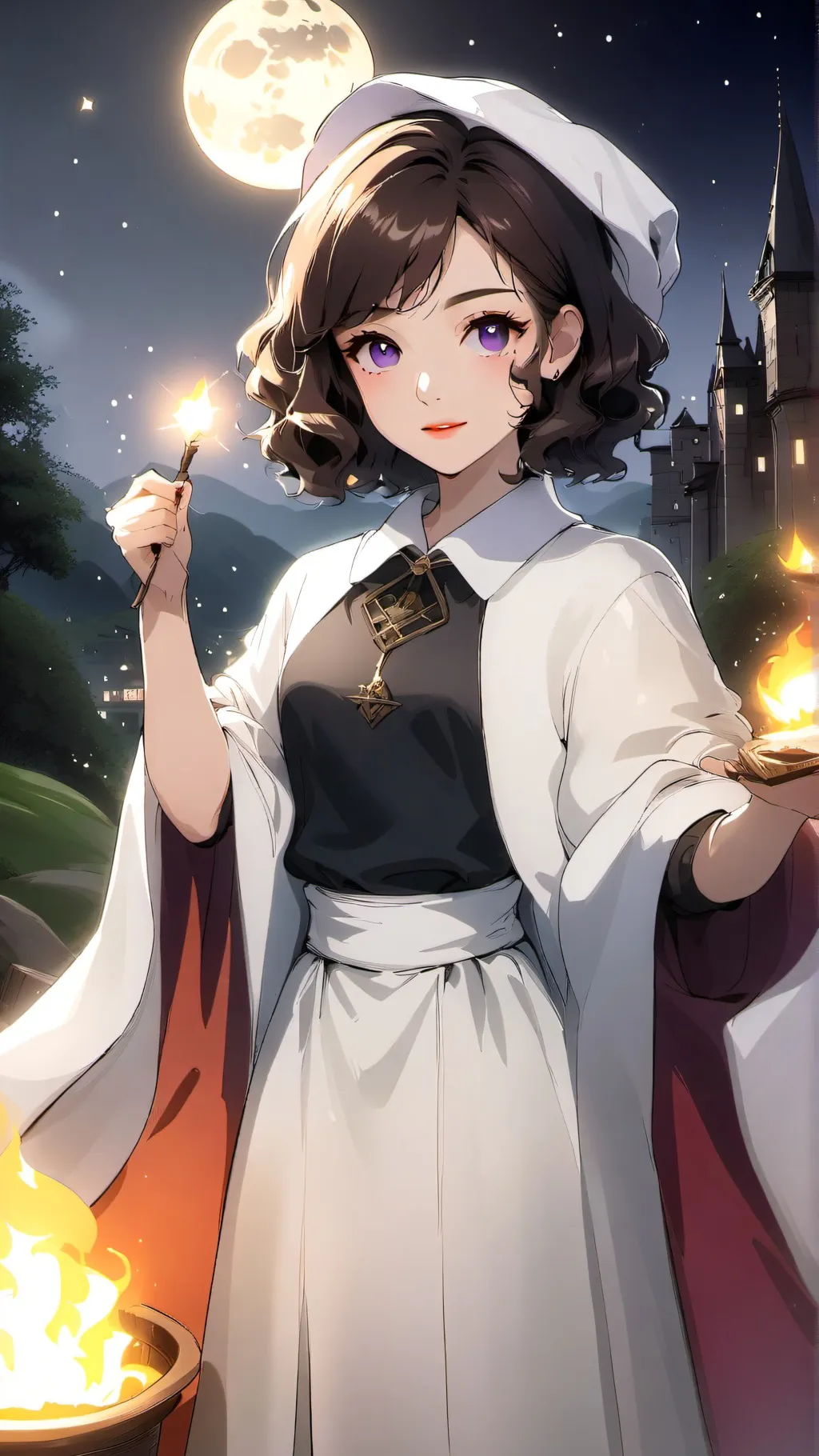 ai character: Goblet of fireeeee background