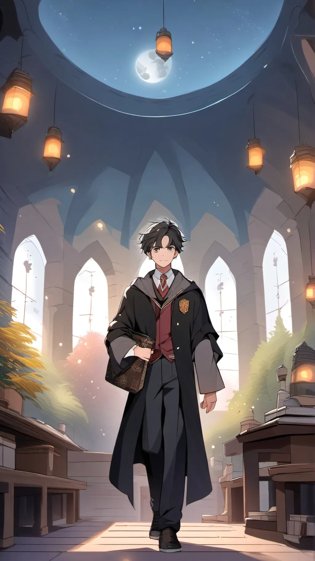 ai character: Hogwarts background