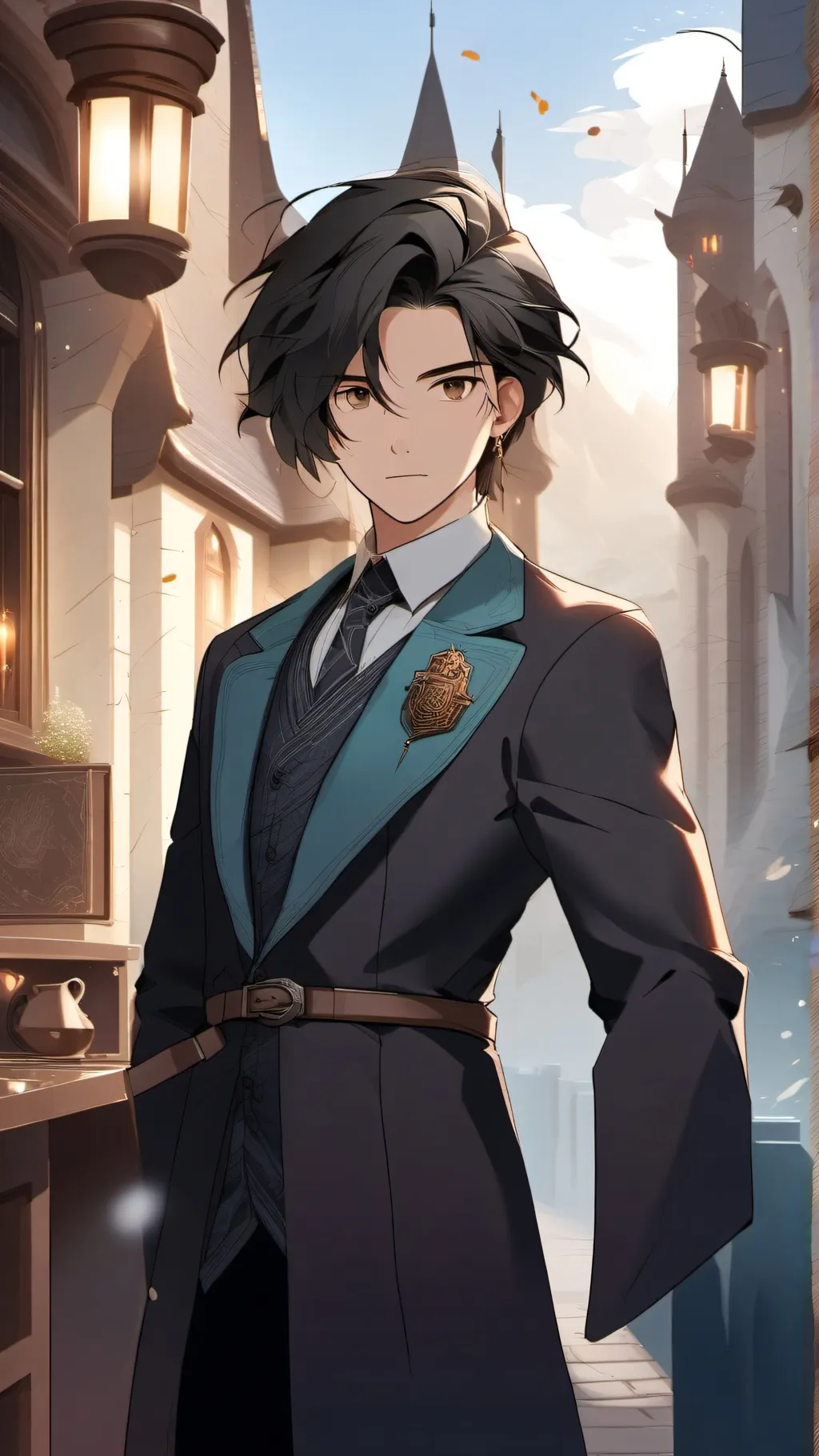 ai character: Hogwarts? background
