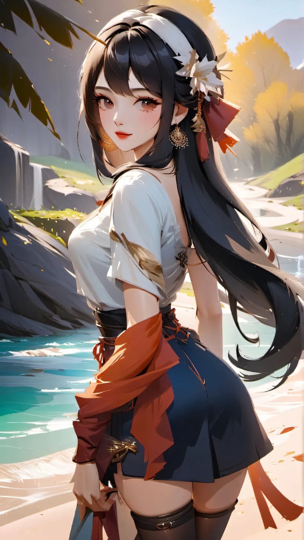 ai character: Sexy Girl  background