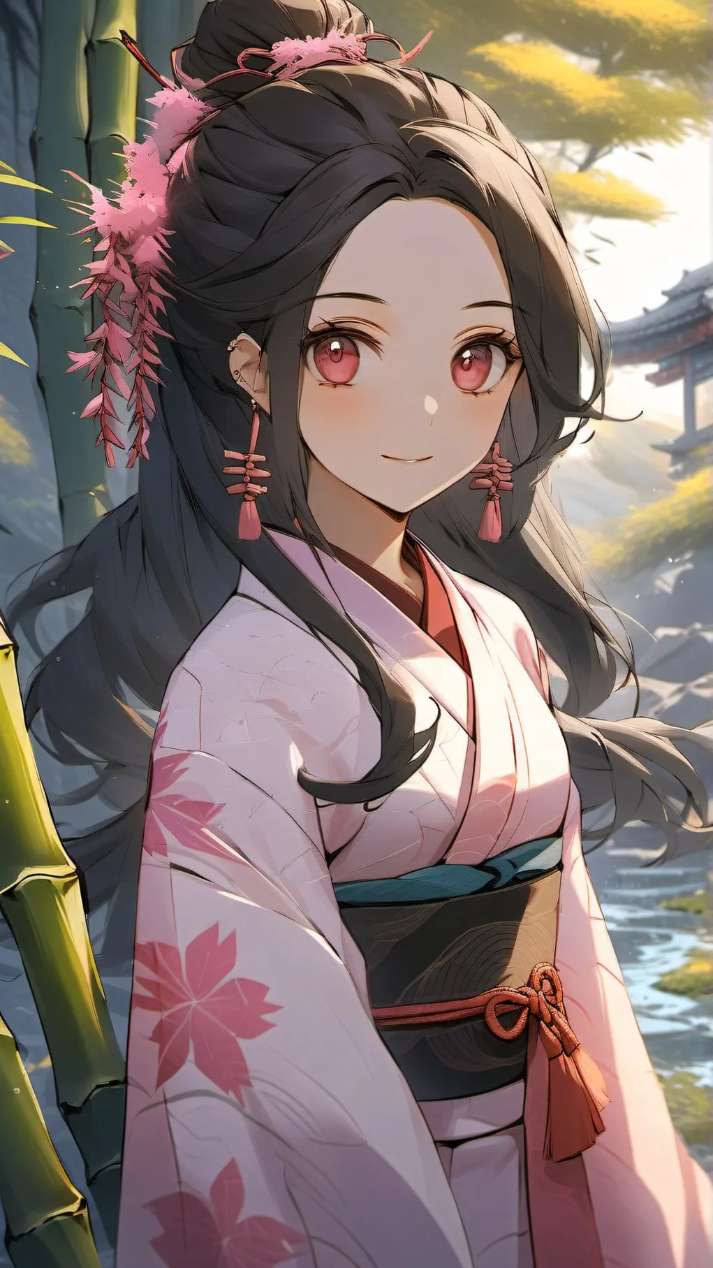ai character: nezuko<3 background